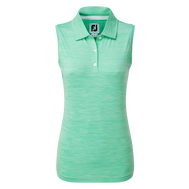 Women's Lisle Sleeveless Shirt with Neck Trim