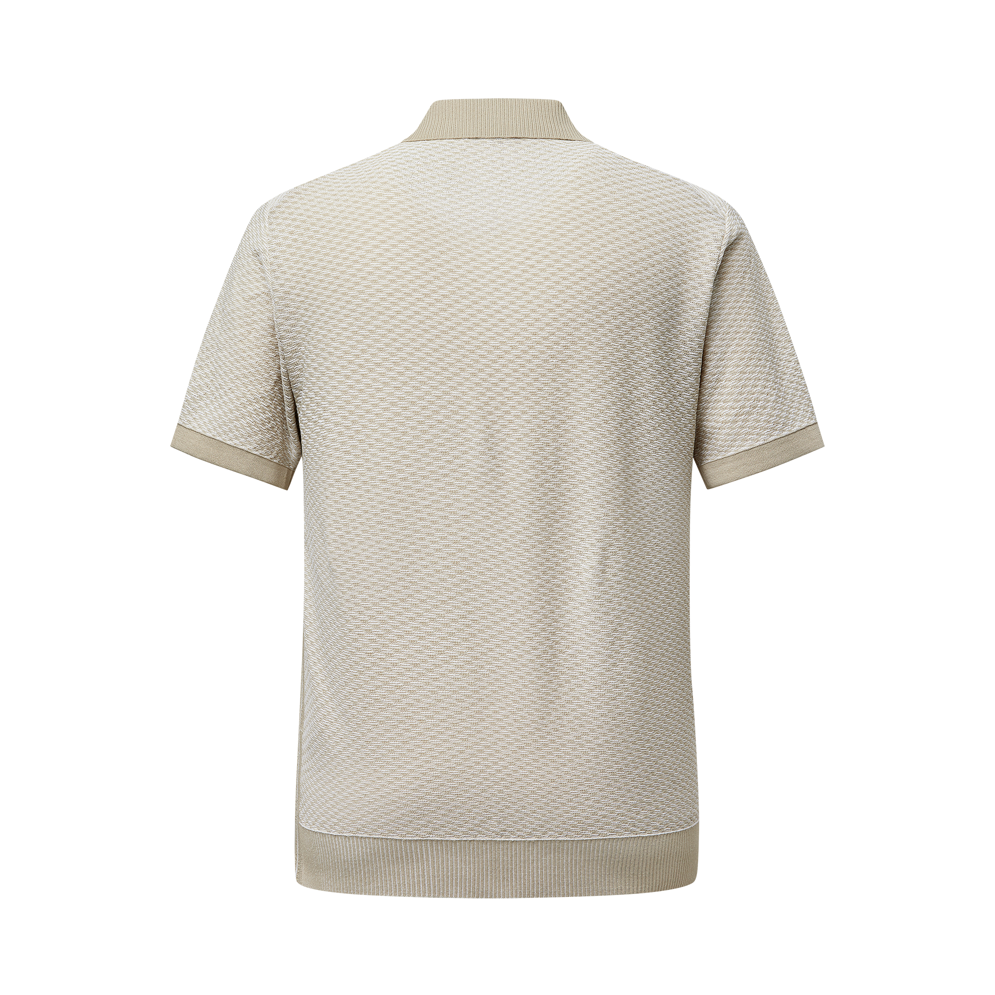 Melange Knit Polo Shirt