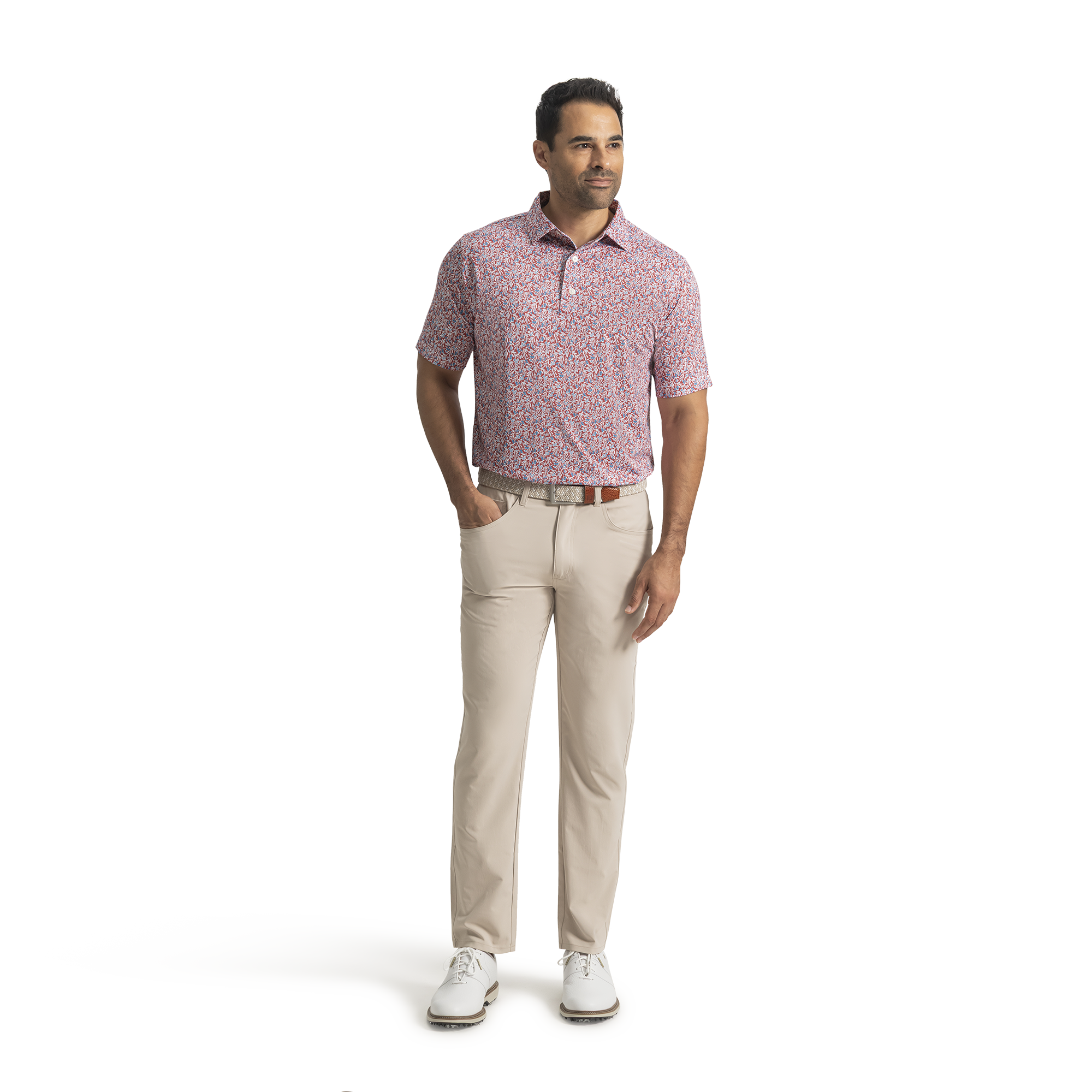 Meadow Print Lisle Self Collar