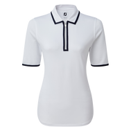 Women's Zip Placket Pique 1/2 Sleeve Shirt