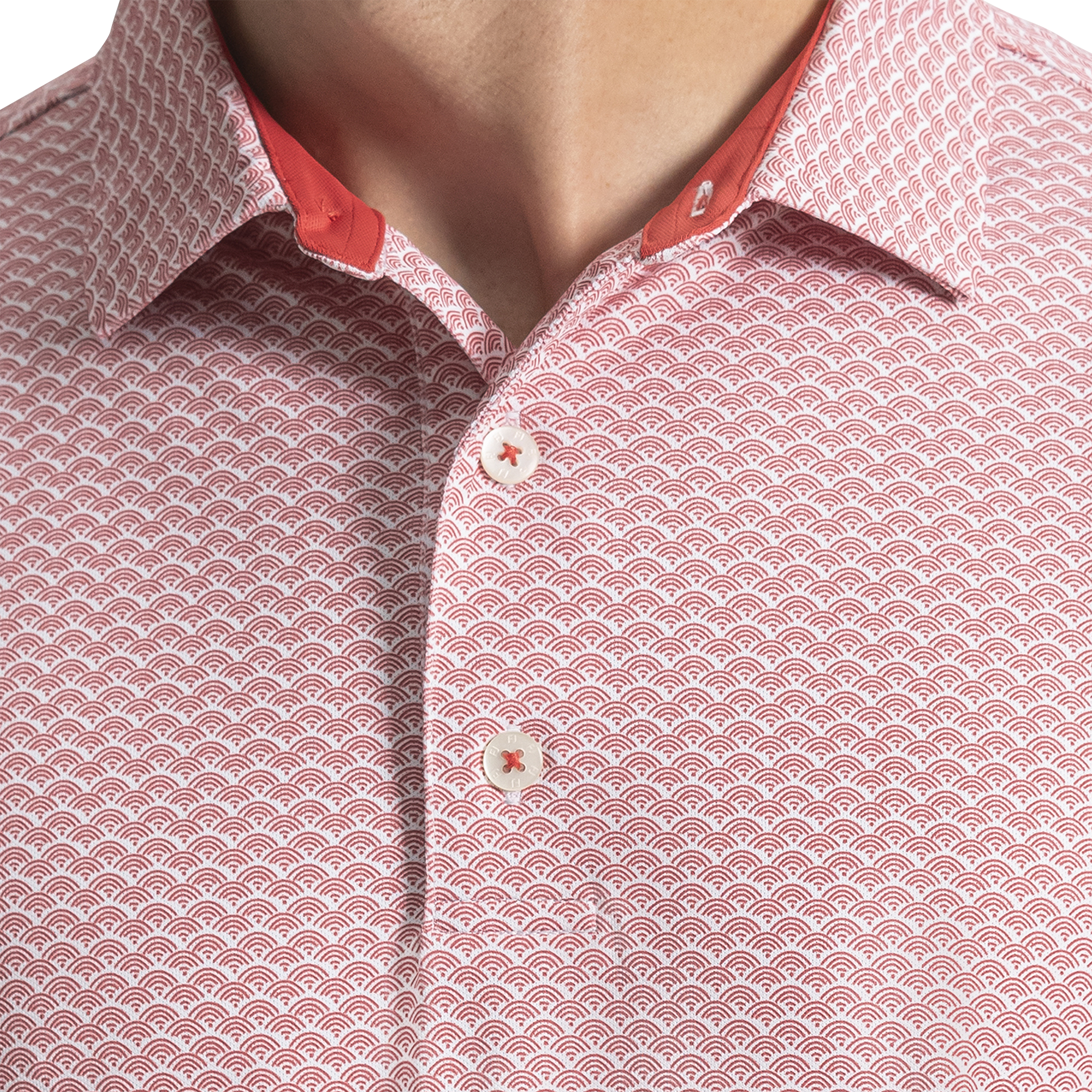 Scallop Geo Pique Self Collar