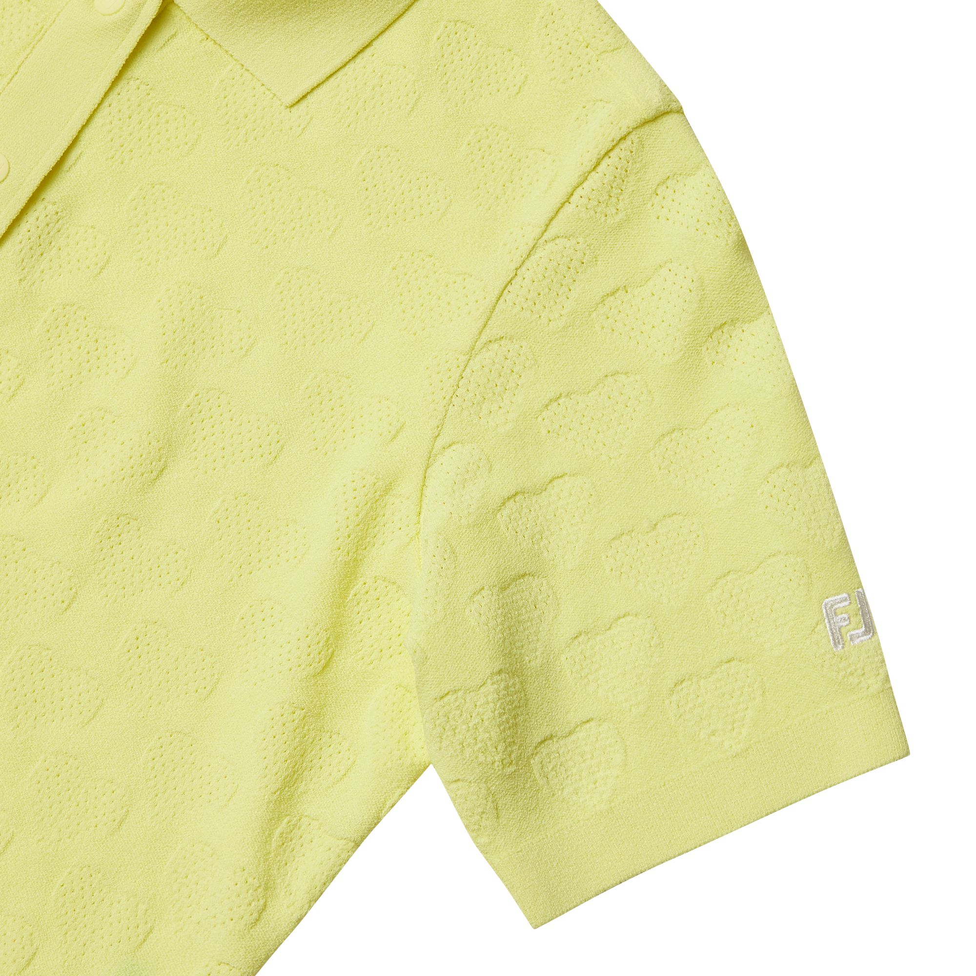 Patterned Open-Collar Polo Shirt Women