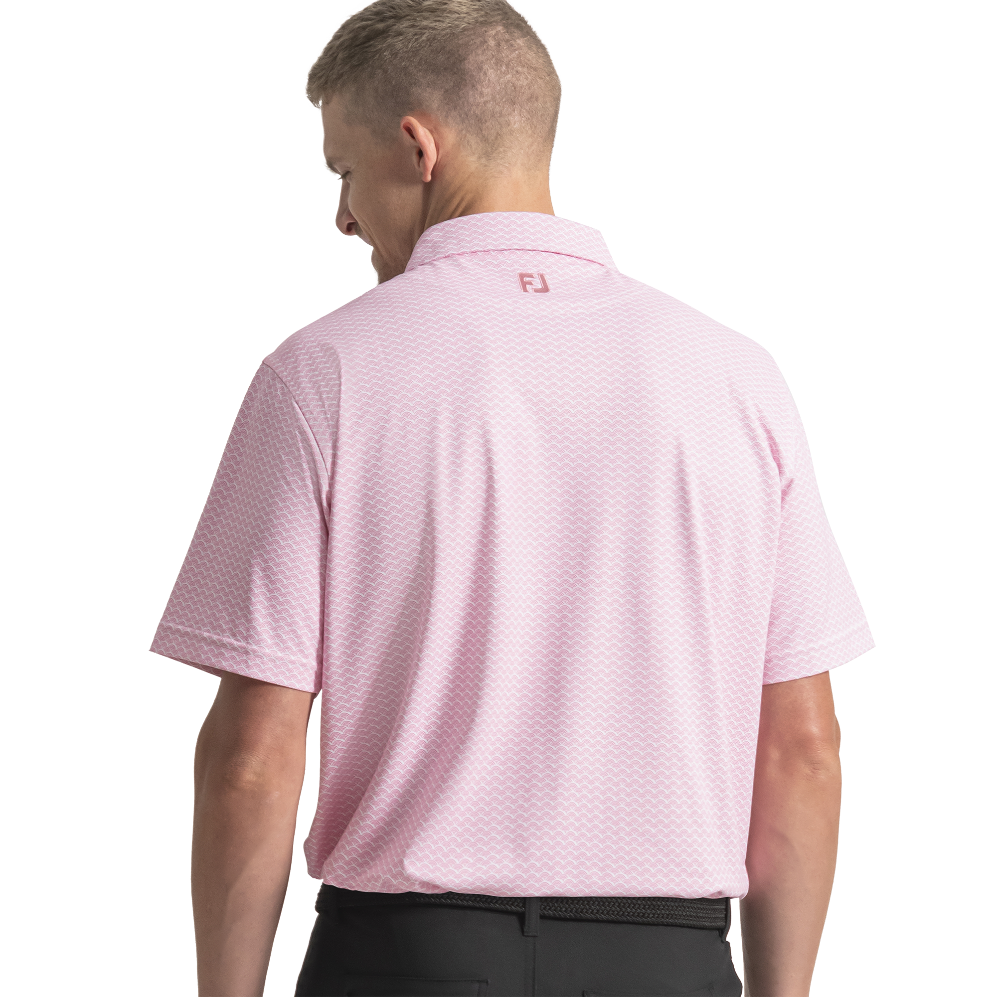 Scallop Geo Pique Self Collar