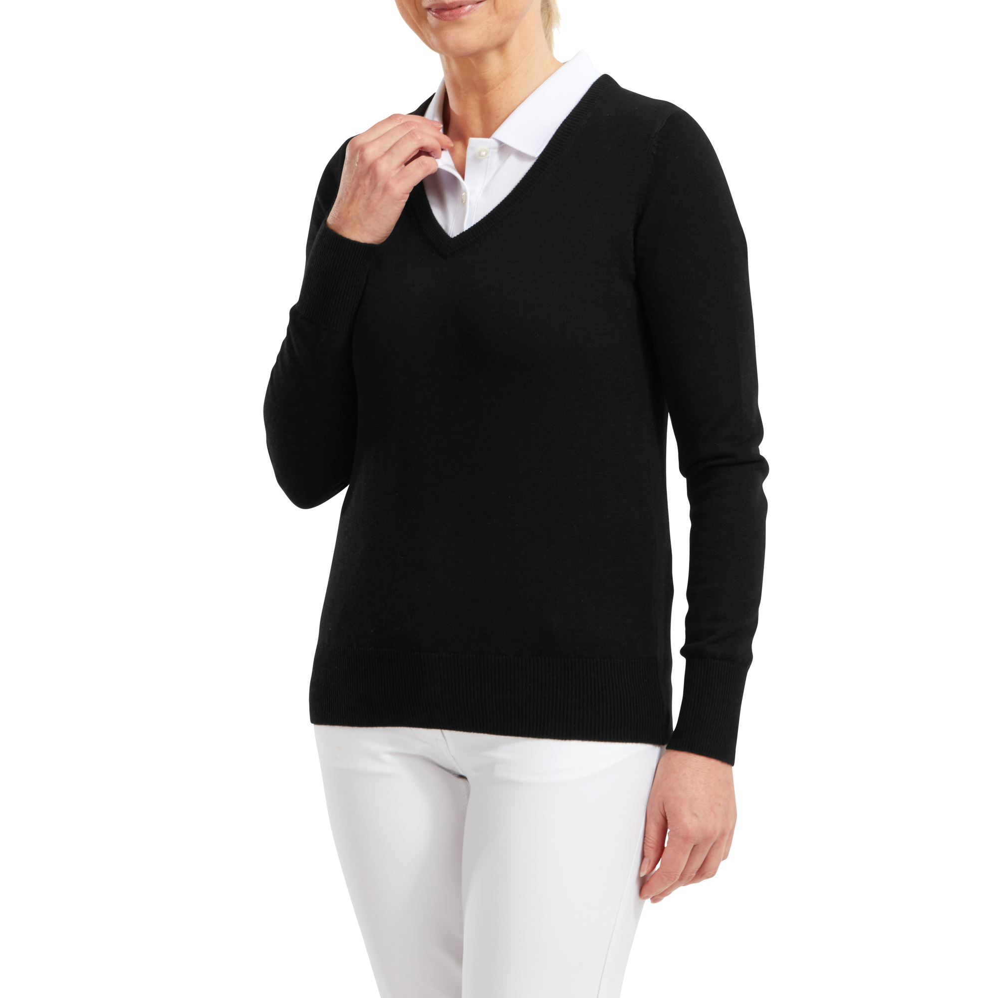 Wool Blend V-Neck Pullover Women