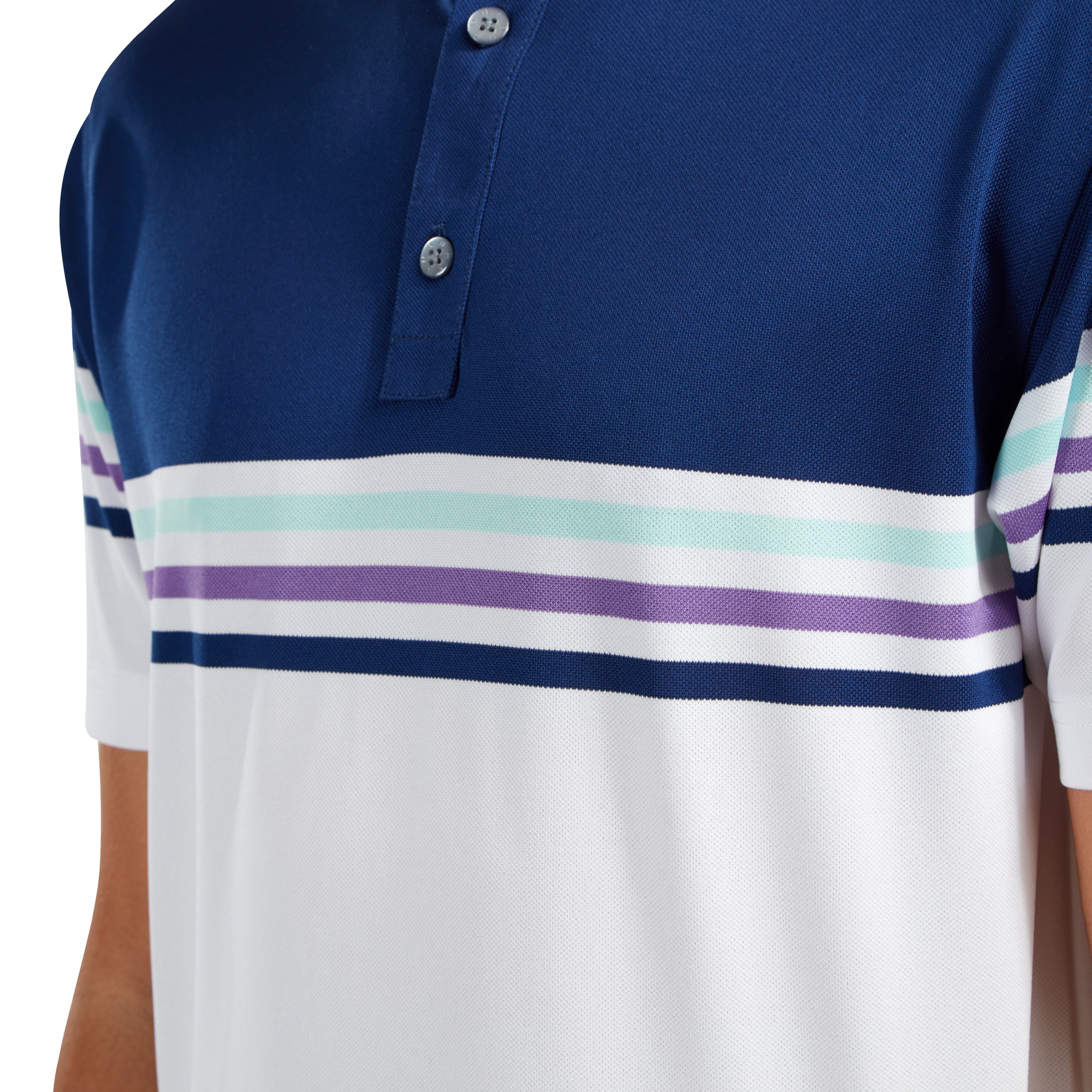 Stretch Pique Colour Block