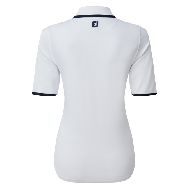 Women's Zip Placket Pique 1/2 Sleeve Shirt