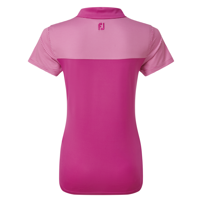 Women's Lisle Shirt with Dot Print Yoke