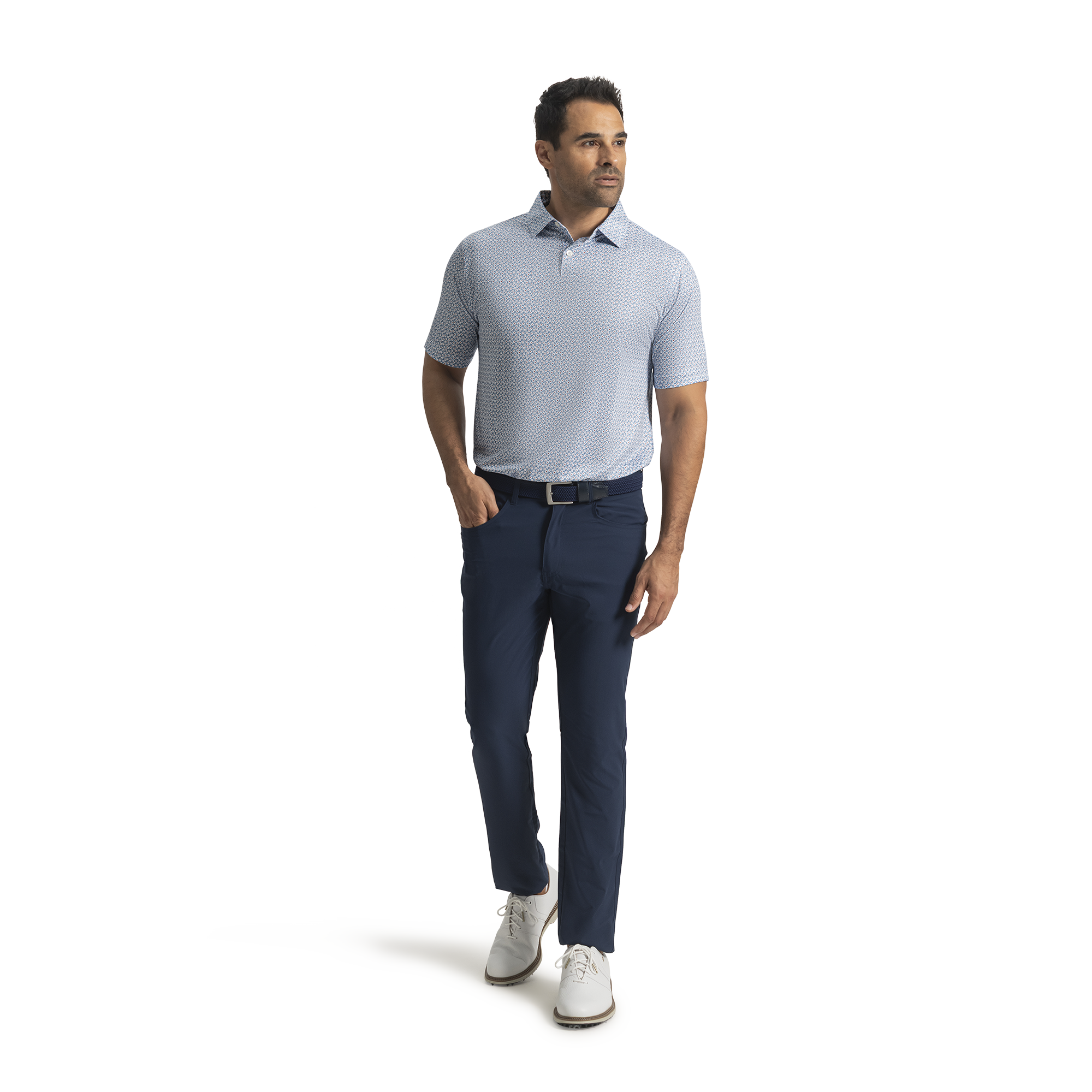 Floral Mark Lisle Self Collar