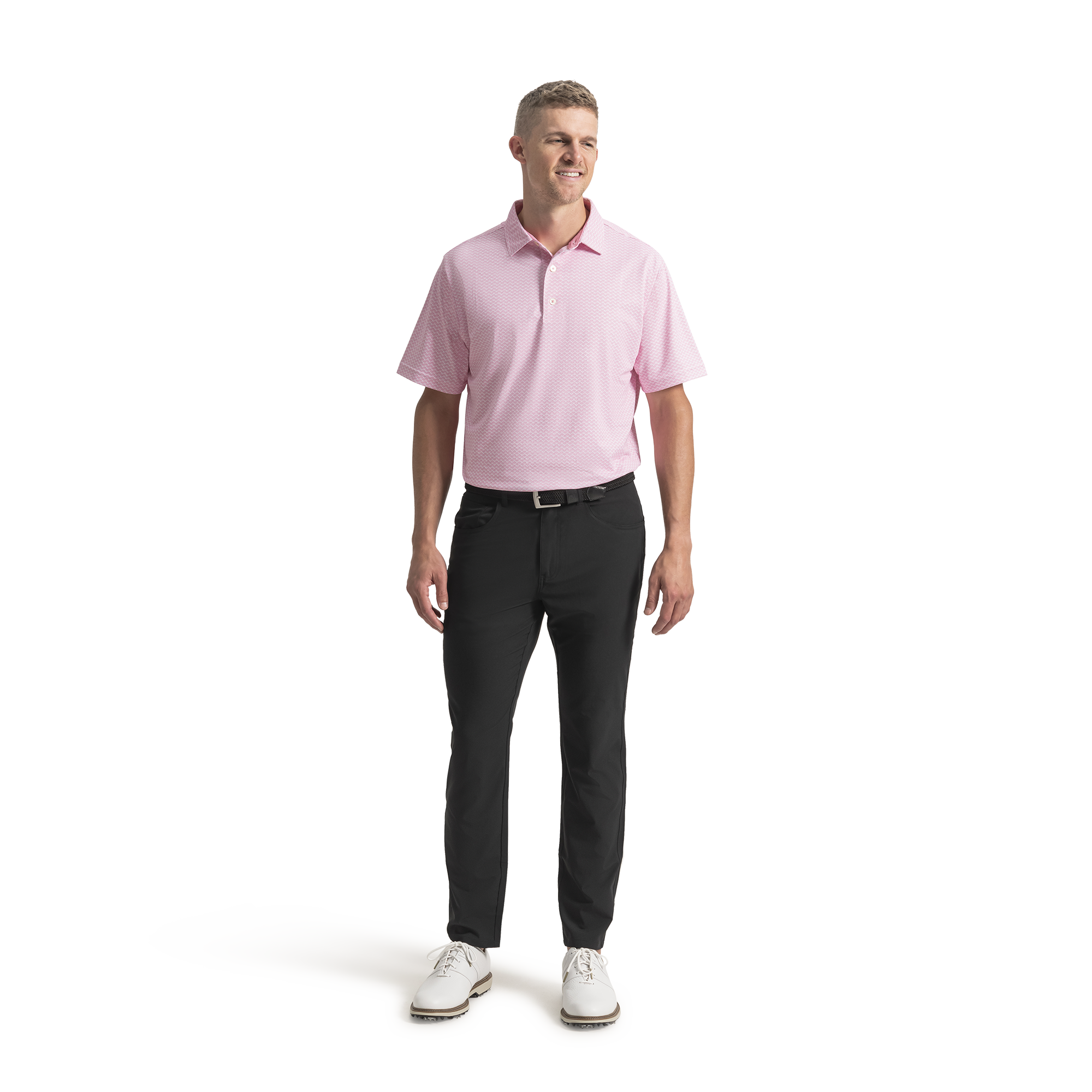 Scallop Geo Pique Self Collar