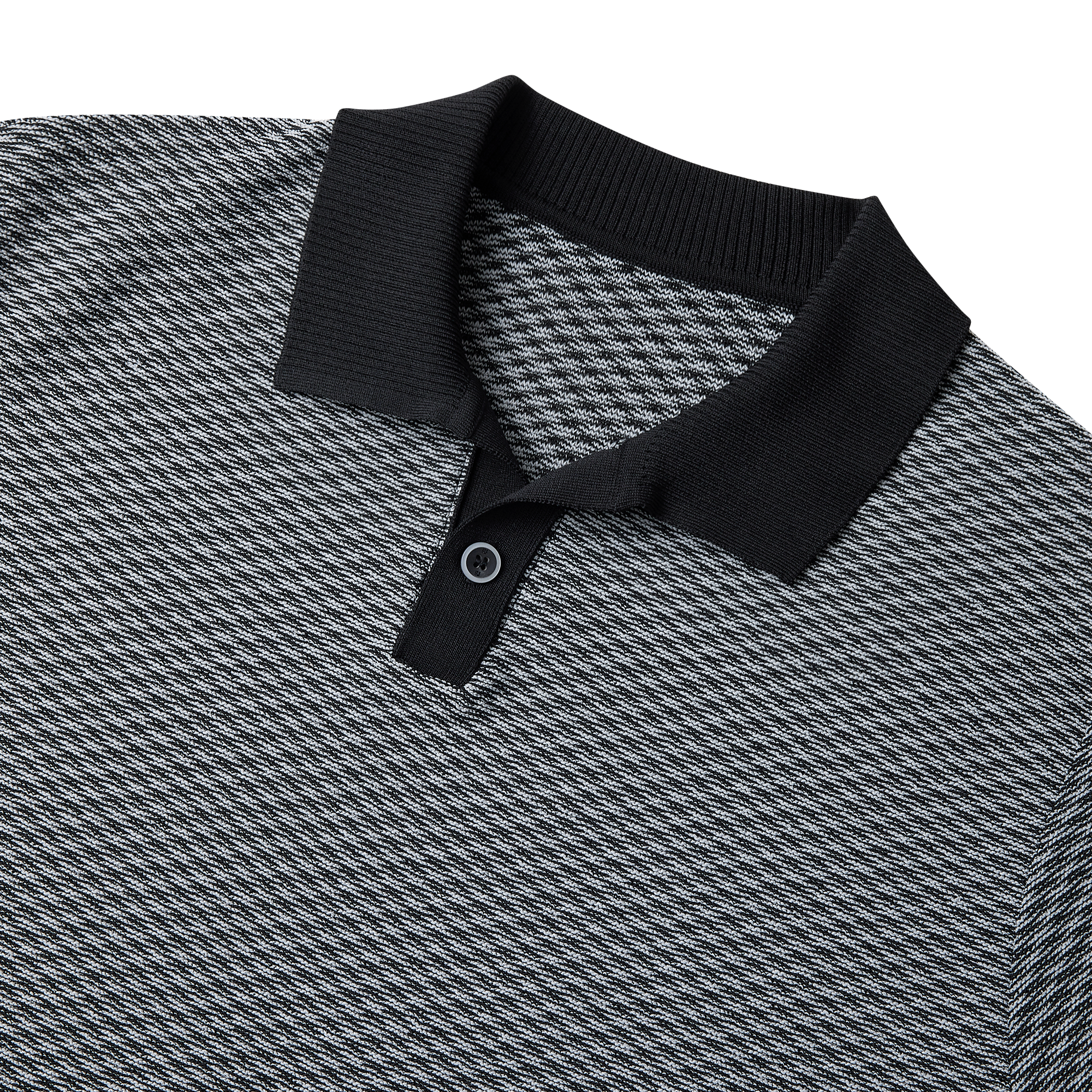 Melange Knit Polo Shirt