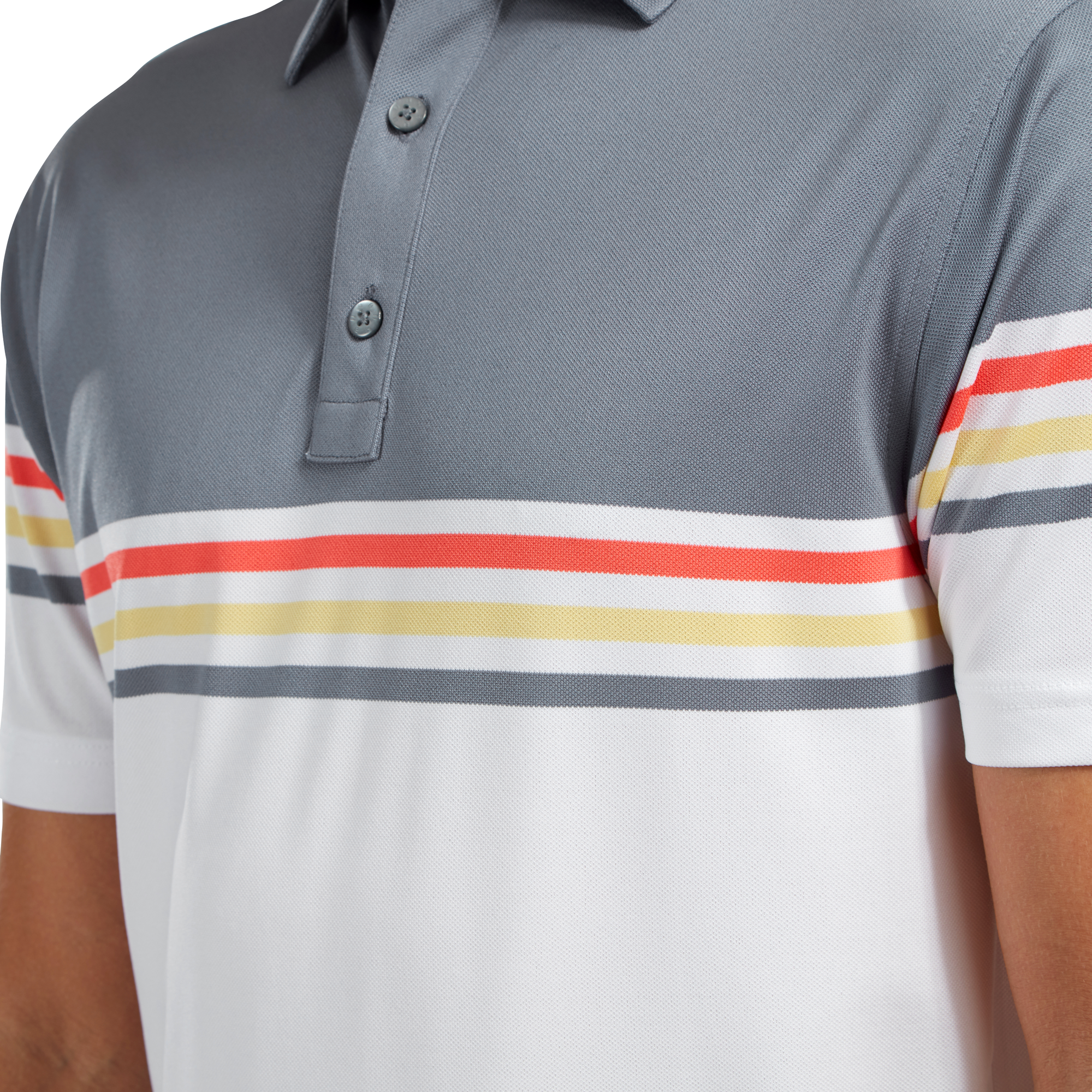 Stretch Pique Colour Block