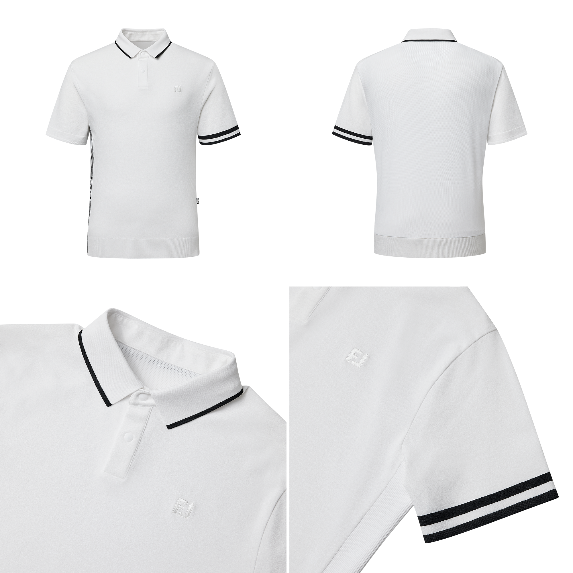 Stripe Logo Knit Polo Shirt