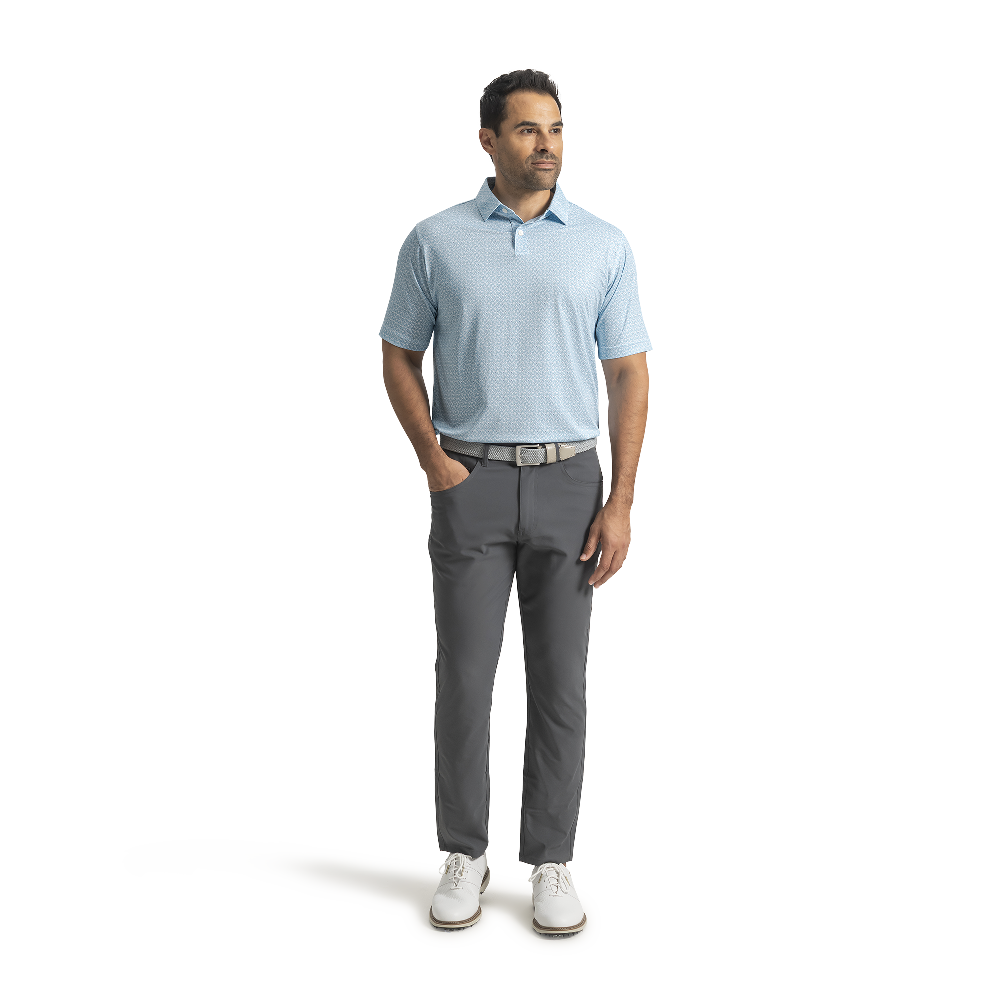 Floral Mark Lisle Self Collar