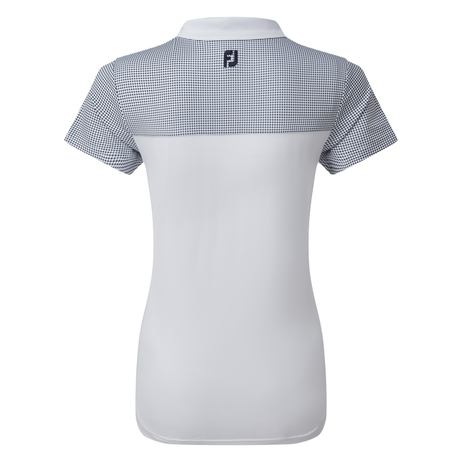Women's Lisle Shirt with Dot Print Yoke