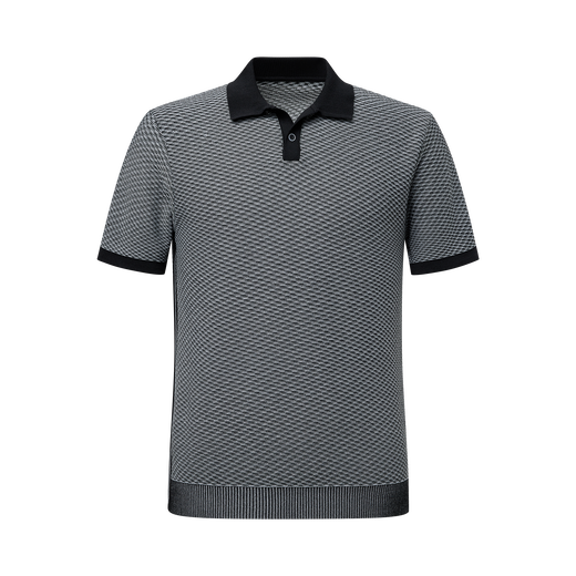 Melange Knit Polo Shirt