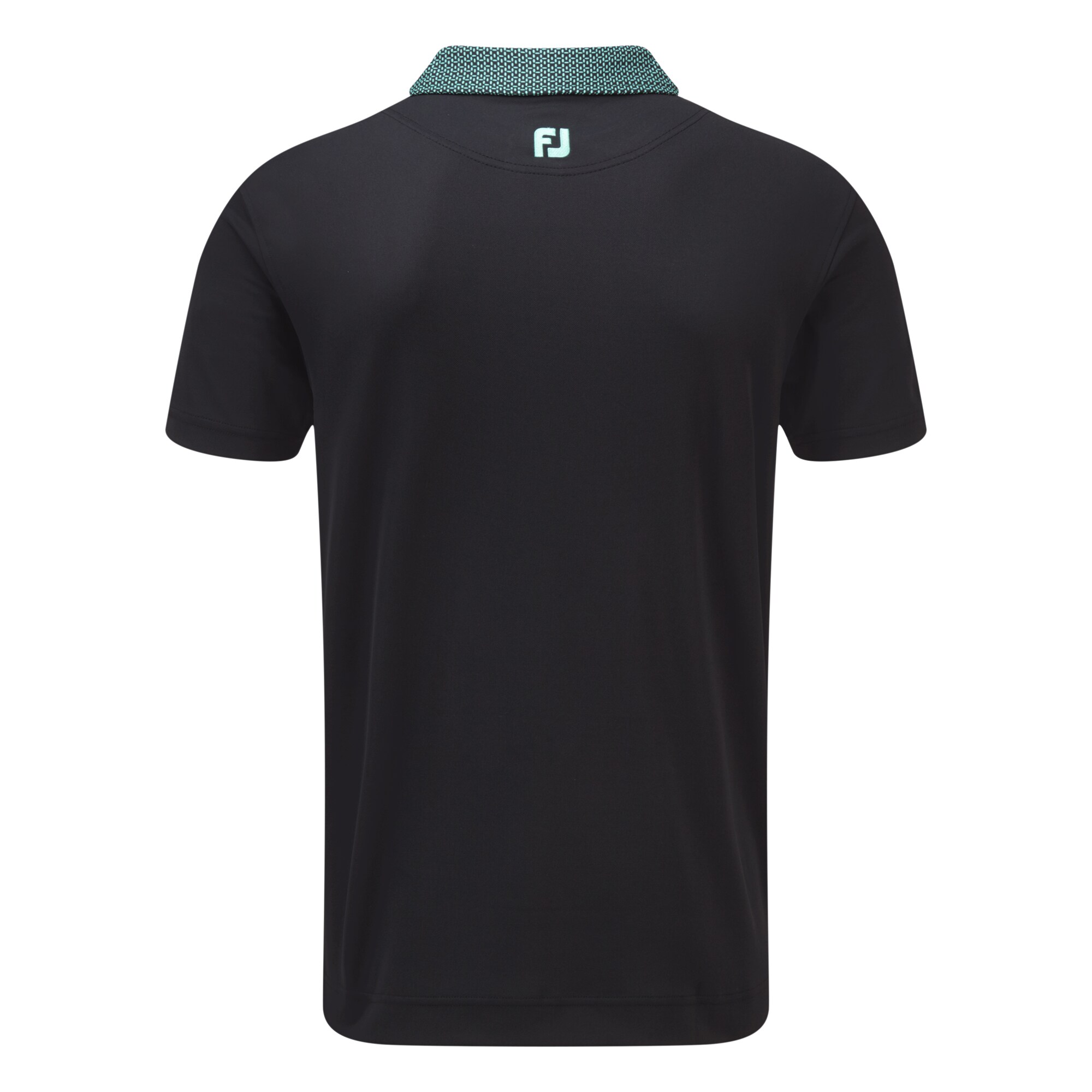 Stretch Pique with Woven Buttondown Collar