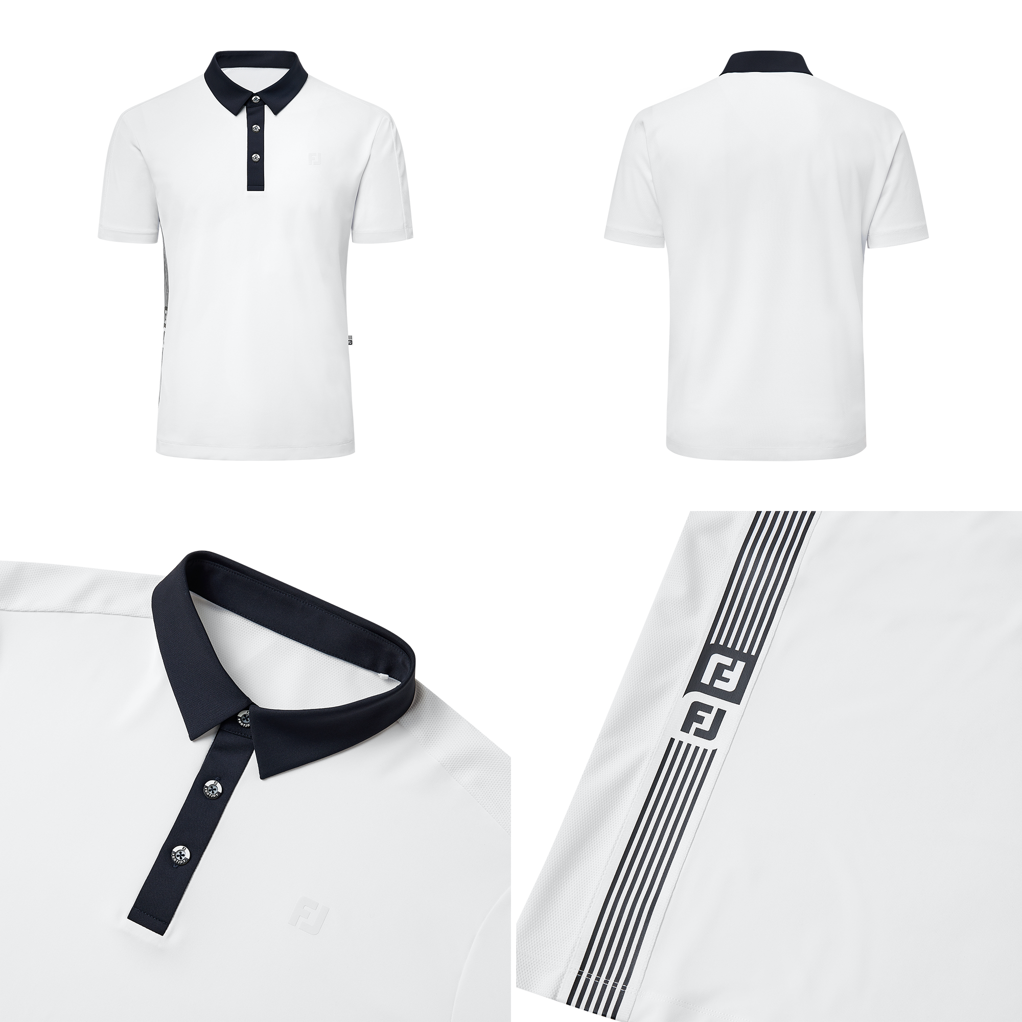 Stripe Logo Hybrid Polo Shirt