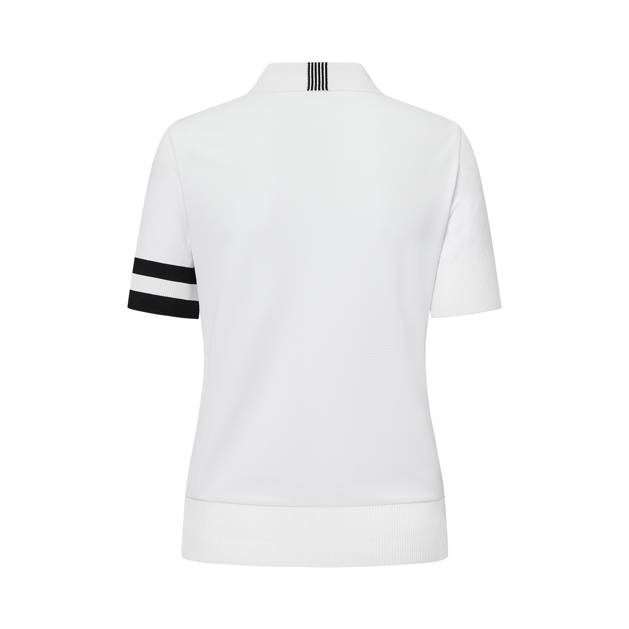 Stripe Logo Short Sleeve Polo Shirt Women