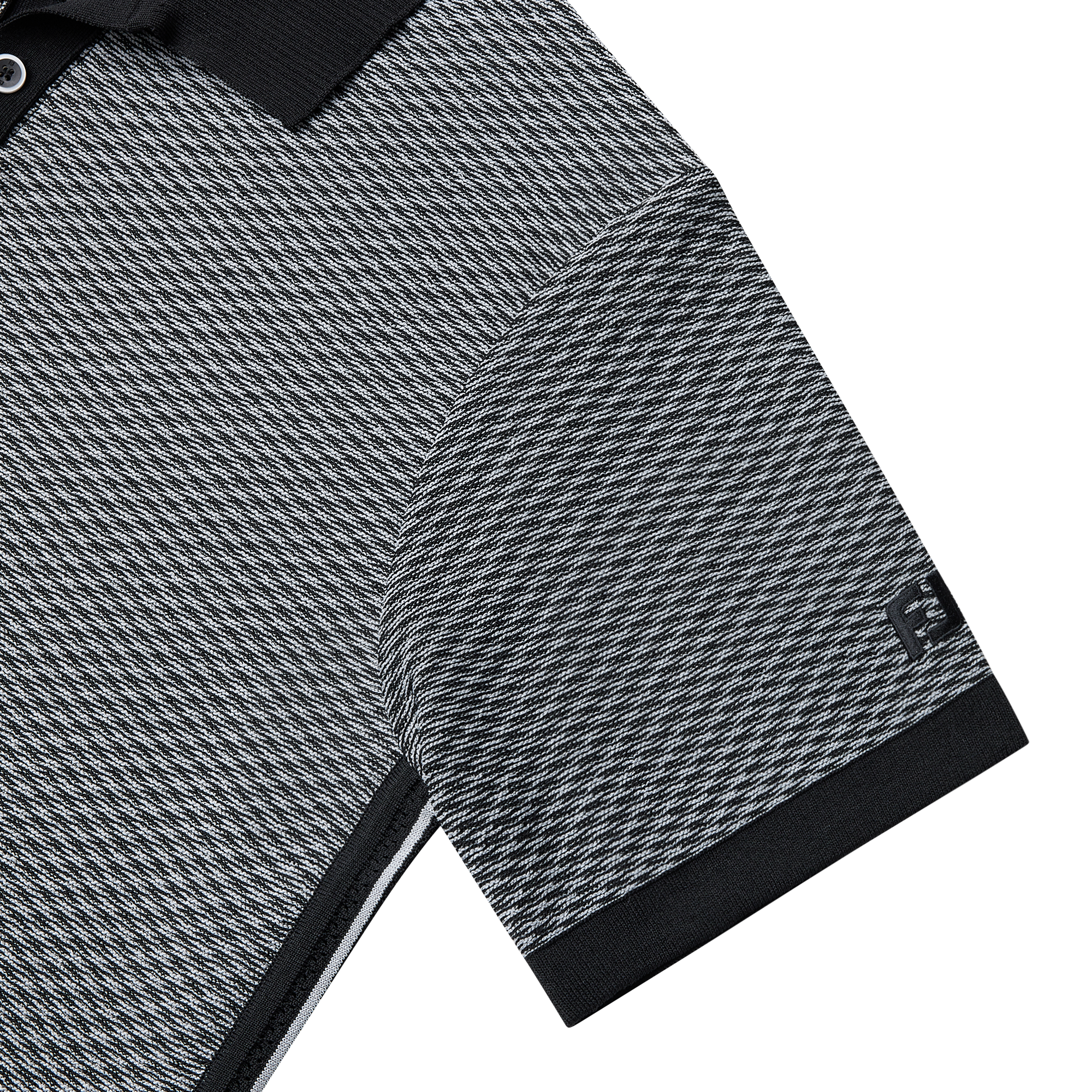 Melange Knit Polo Shirt