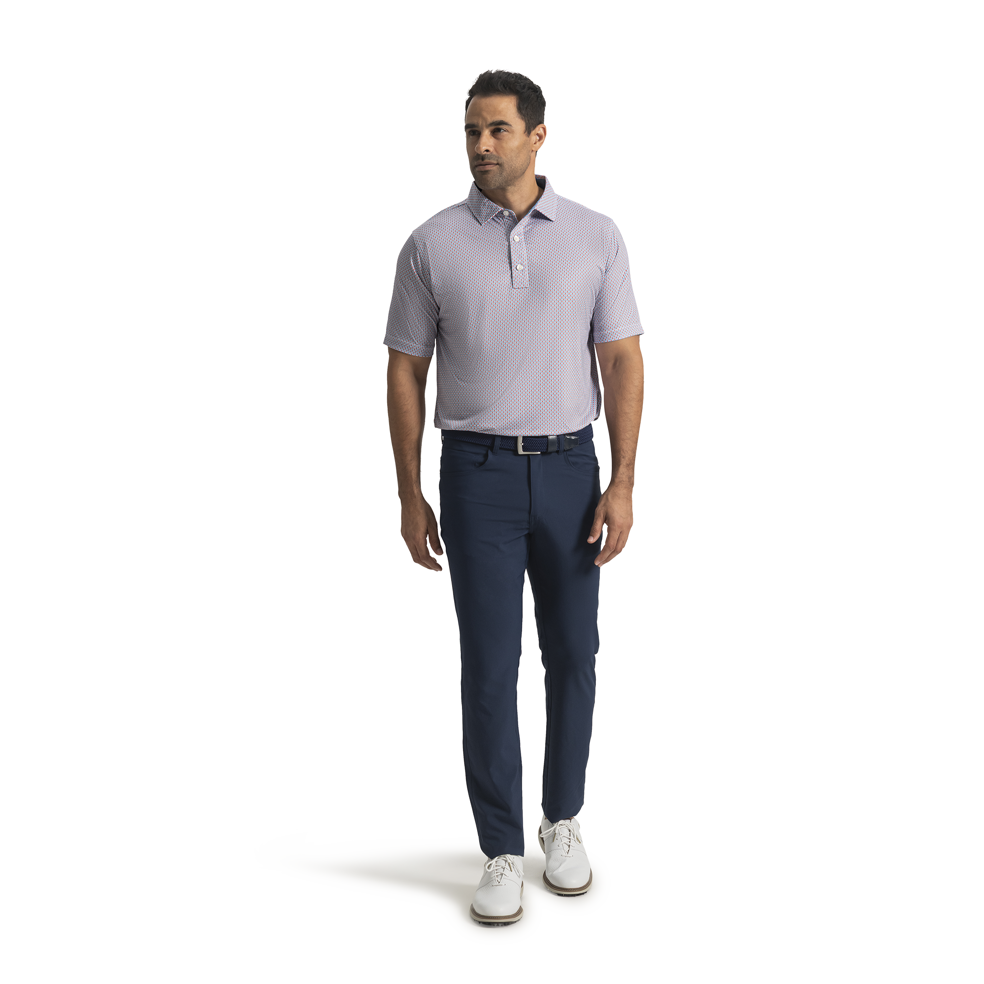 FJ Nautical Flag Print Lisle Self Collar