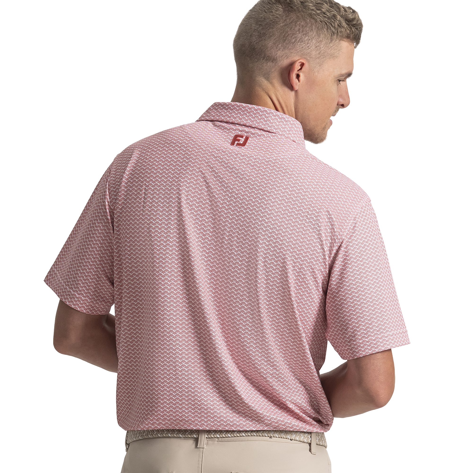 Scallop Geo Pique Self Collar